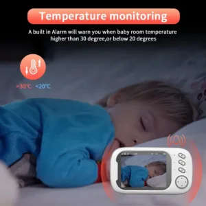 Cdycam New 3.5 inch Wireless Video Baby Monitor Night Vision Temperature Monitoring 2 Way Audio Talk Baby Nanny Security Camera — image 3