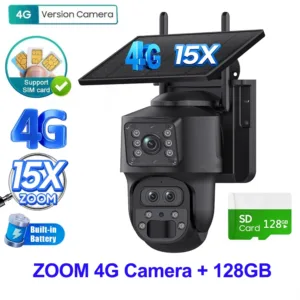 SHIWOJIA 15X ZOOM Solar Camera 4G 12MP Three Lens 360° View 5W Solar Panel Security Outdoor PTZ IP Camera 7800mAh Battery UBOX — image 15