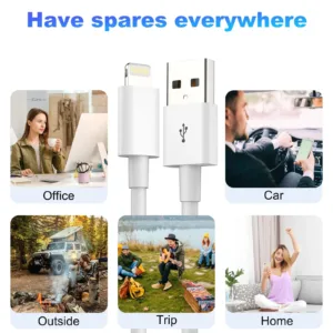 Xiao mi pd harger Cord for iPhone 3ft /6ft USB to Lightning Cable Fast Charging Cable for iPhone 14 13 12 11 XR XS — image 6