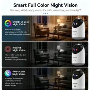 Lenovo 5MP 5G WiFi Camera Indoor Home Security IP Smart Baby Monitor Camera Color Night Auto Tracking Video Surveillance Camera — image 5