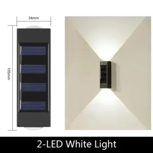 Solar LED Light, Outdoor Waterproof Wall Lamp, Dusk to Dawn Fence Lighting for Garden Courtyard Porch Walkway Camping Decor — image 8