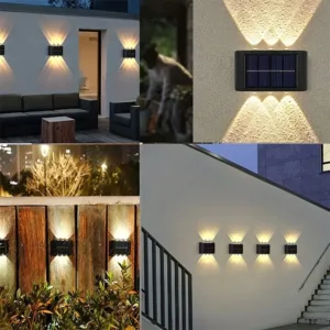 Solar LED Light, Outdoor Waterproof Wall Lamp, Dusk to Dawn Fence Lighting for Garden Courtyard Porch Walkway Camping Decor — image 3