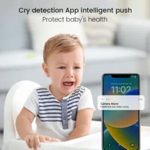 4MP WiFi indoor high-definition crying detection Video baby monitor full-color night vision 360 degree rotating network camera — image 3