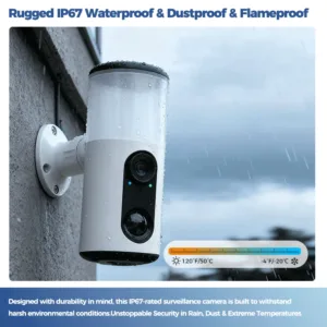 ALEVIO 2.5K Solar Camera WIFI Outdoor Wireless Camera Ultra Standby Time Color Night Vision AI Detect Floodlight Security Camera — image 5