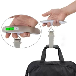 LCD Digital Luggage Scale 50kg X 10g Portable Electronic Scale Weight Balance Suitcase Travel Bag Hanging Steelyard Hook Scale — image 4