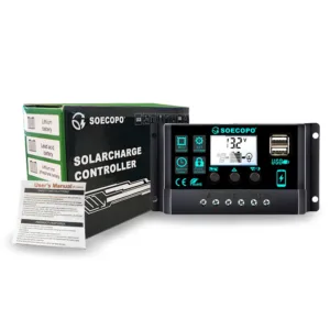 12V/24V 100A Solar Charge Controller AutoSwitch LCD Display with Overcharge/Short Circuit Protection for RV Boat Off-Grid System — image 6