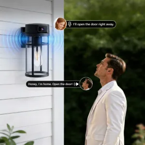 Jarnex Outdoor Porch Light Camera 2K PTZ WiFi Security Camera AI Human Detection Yard Light 4MP Two Way Audio PTZ Garden Lamp — image 4