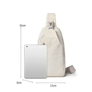 Hot Models Of Men And Women With The Same Models Of Casual Cross-body Bag, Large-capacity Nylon Chest Bag, Commuting, Travel — image 2
