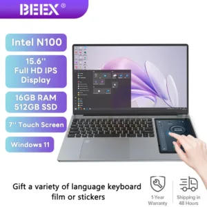 BEEX Dualscreen Laptop | Windows 11 Pro | Multi-Language Support | Portable Solution for Creativity, Work & Entertainment