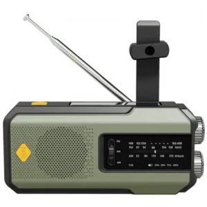 Weather Radio Emergency Multifunctional Radio FM AM WB Hand Crank Solar USB Charging 2000mAh Power Bank LED Flashlight Torch — image 9