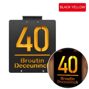Personalized Solar LED House Number Outdoor 3D Cut Acrylic Door Plate Illuminated Door Number Solar Lights Outdoor Door Sign — image 13