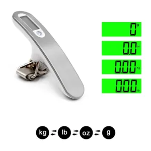LCD Digital Luggage Scale 50kg X 10g Portable Electronic Scale Weight Balance Suitcase Travel Bag Hanging Steelyard Hook Scale — image 2