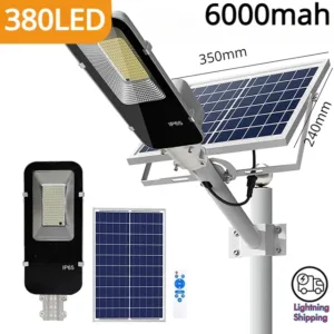 200W Powerful Solar Light Outdoor Solar Street Light 6000mah Waterproof Automatic Dusk to Dawn Street Light For Garage Garden — image 9
