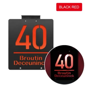 Personalized Solar LED House Number Outdoor 3D Cut Acrylic Door Plate Illuminated Door Number Solar Lights Outdoor Door Sign — image 10