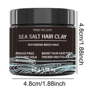 Water Ice Levin Sea Salt Hair Clay Beach Wave Curl Defining Texturizing Styling Paste 60g — image 6