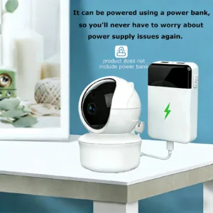 Babystar 5inch Video Baby Monitor with Remote Pan-Tilt-Zoom Camera and Audio.Two Way Talk VOX Mode Lullabies BabyPhone — image 2