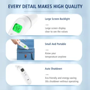 Cofoe 2 IN 1 Ear & Forehead Thermometer ±0.2℃ High precision Body Digital Thermometer Non-contact Infrared Fever Thermometer — image 4