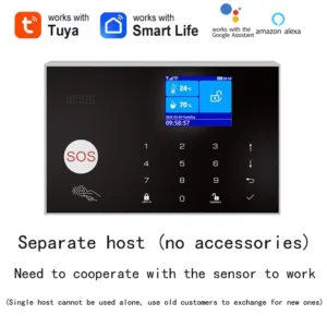 Alarm System for Home WIFI GSM Security Alarm Host Ant-theft with Door Gap PIR Motion Sensor Tuya Smart App control work Alexa — image 8