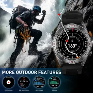 ChiBear Genuine Military Smart Watch Men: 1200 mAh Battery Compass GPS Sports Outdoor Watch Bluetooth Call Smartwatch 2026 New — image 6