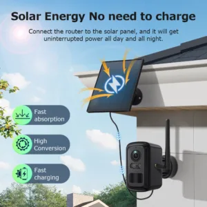 INQMEGA 3MP Solar Wireless Home Hub Security System 4-Piece Set, 500 Meters Long Transmission Distance, Works With Ubox Pro — image 5