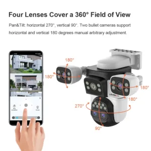 LS VISION 20MP Three Screens WiFi Security Camera Outdoor 10X Optical Zoom Four Lens Human Auto Tracking Waterproof CCTV Cameras — image 6
