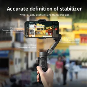Axis Gimbal Stabilizer for Smartphone Foldable Handheld Phone Video Record Vlog Anti-Shake Stabilizer PTZ for iPhone Android — image 3