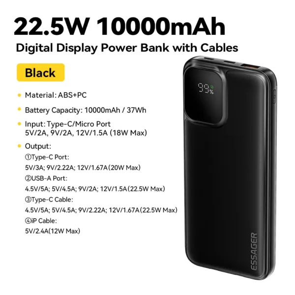 10000mAh Black