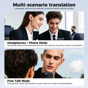 Translate Wireless Earbuds HTC NE46 Heart Rate Monitor LED Touchscreen Noise Reduction Earphone Bluetooth Blood Oxygen Sensor — image 3