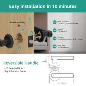 Viladepot Smart Lock Fingerprint Door Lock App Control Passcode Unlock Electronic Touchscreen Keypad — image 5