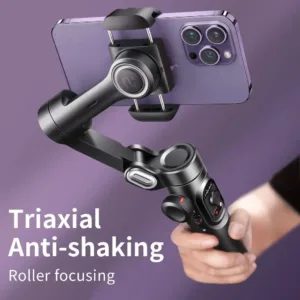 Axis Gimbal Stabilizer for Smartphone Foldable Handheld Phone Video Record Vlog Anti-Shake Stabilizer PTZ for iPhone Android