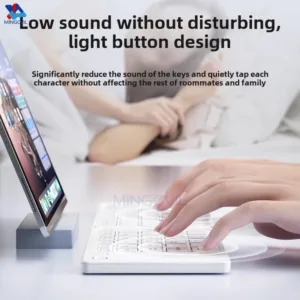 MINGCVIL Mini Foldable Wireless Keyboard Slim Portable Bluetooth Keyboard Rechargeable Folding Keyboard for IOS Windows Android — image 3