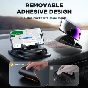 Joyroom Universal Dashboard Car Phone Holder Upgraded Reusable Silicone Phone Mount for Car Dash Anti-Slip Pad Mat Phone Holder — image 3