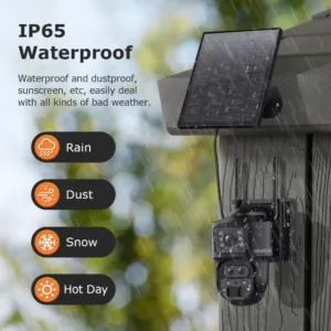 SHIWOJIA 15X ZOOM Solar Camera 4G 12MP Three Lens 360° View 5W Solar Panel Security Outdoor PTZ IP Camera 7800mAh Battery UBOX — image 4