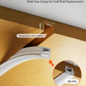 24V Neon LED Strip Light 2PIN Dupont Connector Cuttable 3-Color Optional Flexible for Kitchen Cabinet Closet Shelf Backlight — image 13