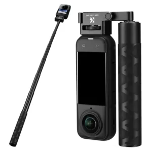 K&F CONCEPT Foldable Selfie Stick for Insta360 X5 X4 X3 DJI Osmo 360 92.5cm/36.4inch Aluminum Alloy Extension Rod Invisible Pole