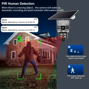 V380 Pro 4G Solar Outdoor PIR Human Detection Night Vision Waterproof 8MP PTZ Battery Video Surveillance CCTV IP Monitor Camera — image 5