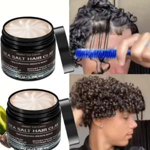 Water Ice Levin Sea Salt Hair Clay Beach Wave Curl Defining Texturizing Styling Paste 60g — image 2