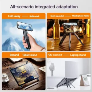 Foldable Magnetic Laptop Stand Aluminum Alloy Portable Adjustable Stand Heat Dissipation Holder Supports Phone Tablet Notebook — image 6