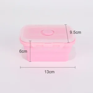 Collapsible Food Storage Containers Foldable Silicone Lunch Containers with Lids, Rectangle Collapsible Bowls Round Food Bowls — image 27