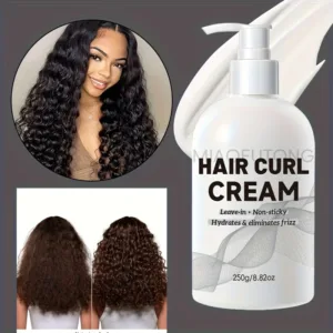 Strong Hold Curl Defining Cream with Argan Oil for Wavy Curls - Anti-Frizz Styling Cream for Long Lasting Bounce and Definition — image 5