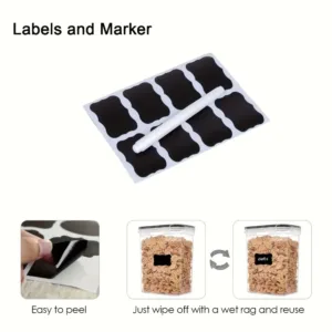 24Pcs Food Storage Containers 12 Boxes 12 Lids Airtight Pantry Organizer Kitchen Accessories Gadgets Tools Home Flour Sugar — image 4