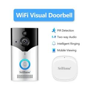 Srihome SH054 5Inch Screen 4MP 1440p Wireless WIFI Doorbell Solar IP Camera Kit Video Door Phone Visual Door Viewer Camera — image 7