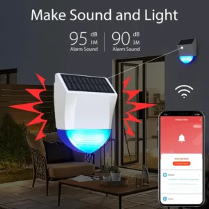 Tuya Smart For Zigbee/Wifi Siren Alarm Waterproof Outdoor With Solar And USB Power Supply Optional 95dB Remote Control — image 4