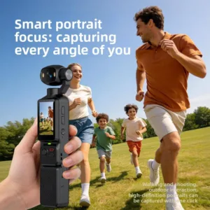 4K Pocket Sports Camera 1.97' 180 Degree Rotating Screen Anti-shake Handheld Gimbal Cam for Vlog Outdoor Travel Recording — image 2