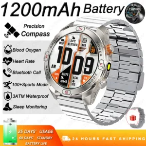 ChiBear Genuine Military Smart Watch Men: 1200 mAh Battery Compass GPS Sports Outdoor Watch Bluetooth Call Smartwatch 2026 New — image 13