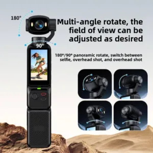 4K Pocket Sports Camera 1.97' 180 Degree Rotating Screen Anti-shake Handheld Gimbal Cam for Vlog Outdoor Travel Recording — image 3