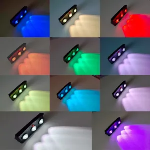 Solar Fence Lights Outdoor Solar Deck Light Warm White & RGB Solar Lights for Outside Backyard Patio Solar Powered Wall Lamp — image 5