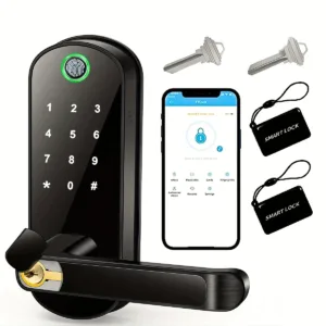 Smart Fingerprint Door Lock App Remote Control Keyless WIFI Digital Touchscreen Lock NFC IP67 Waterproof with 2 IC Cards — image 7