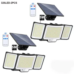348LED Solar Lamp Outdoor Security Light with Motion Sensor Waterproof 126/328LED Powerful Spotlight Solar for Garden Garage — image 16