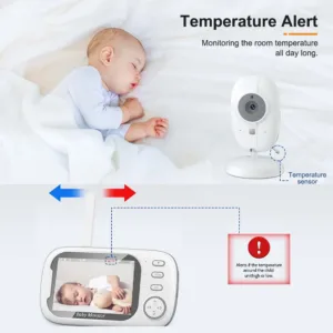 New 3.5'' Video Baby Monitor Night Vision Security Cam 2.4G Mother Kid 2 Way Audio Talk Video Surveillance Cam With Temperature — image 4